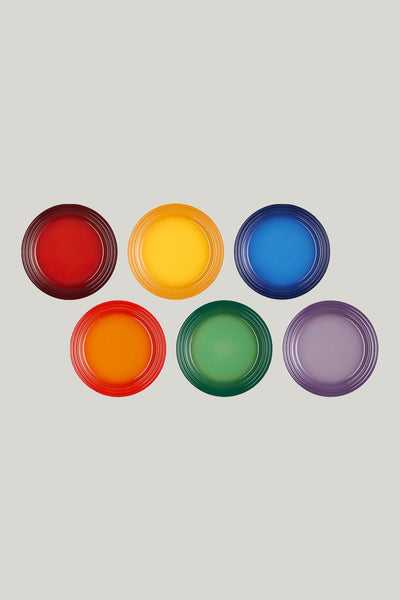 Stoneware Rainbow Set Of 6 Salad Plates 22cm - Rainbow - image 3