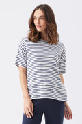 Claudette Nursing Tee - Navy/White - image 1