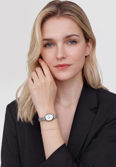 Ophelia Mini Mesh Silver Watch - Silver - image 2