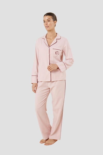 Isabella Brushed Cotton Pj Set - Pink - image 2