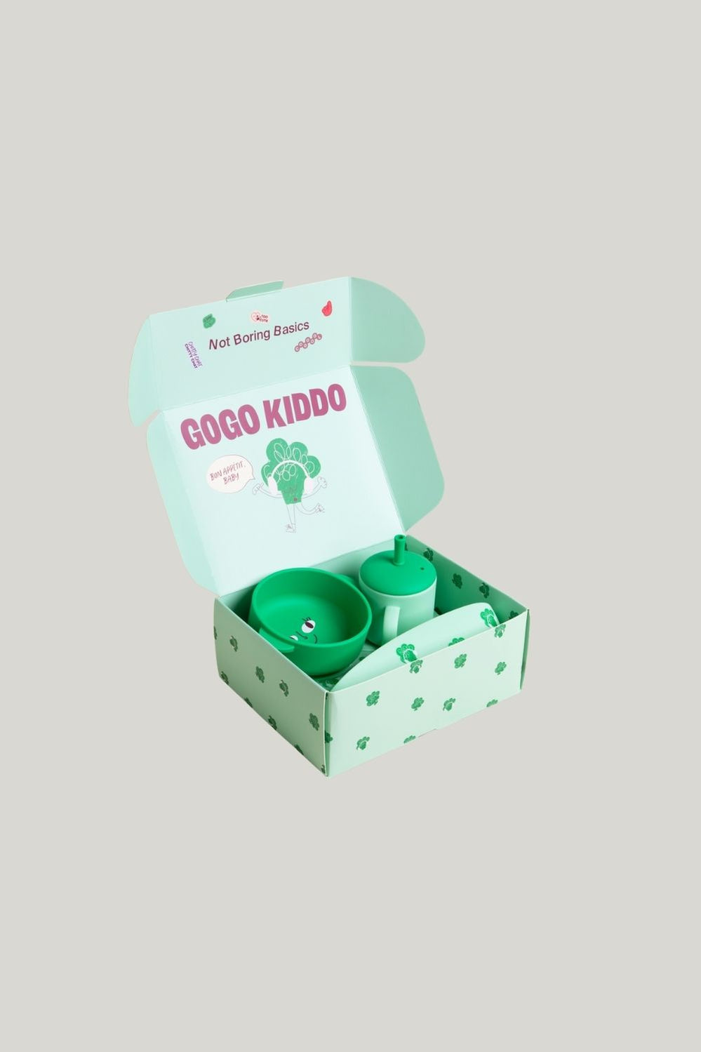 Fun Firsts Feeding Set Silicone - Green - image 2