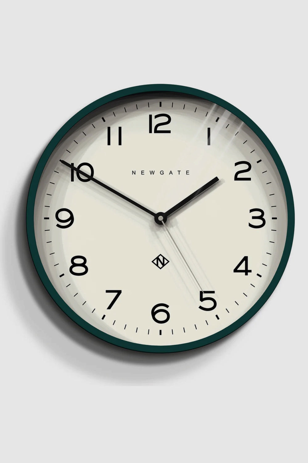Newgate Number Three Echo Wall Clock Matt Eden Green - Eden Green - image 1