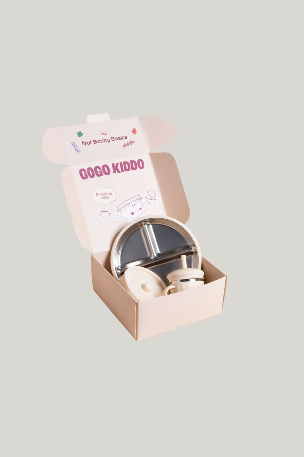 Fun Firsts Stainless Steel Feeding Set - Ivory - image 2