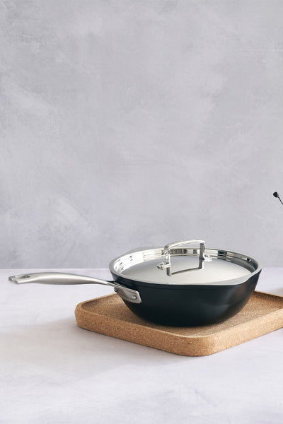 Toughened Non Stick Chefs Pan With Pouring Spouts 24cm - NO COLOUR - image 2