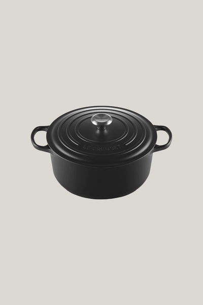 Signature Cast Iron Round Casserole 28cm - Matte Black - image 1