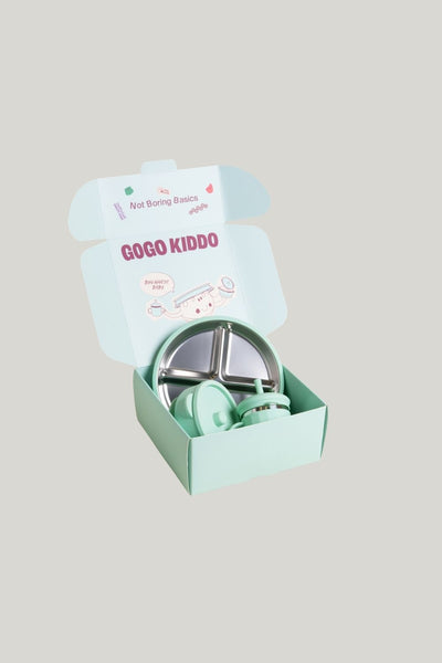 Fun Firsts Stainless Steel Feeding Set - Mint - image 2