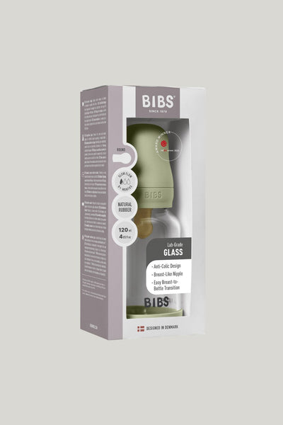 Glass Baby Bottle 120ml Latex - Sage - Sage - image 4