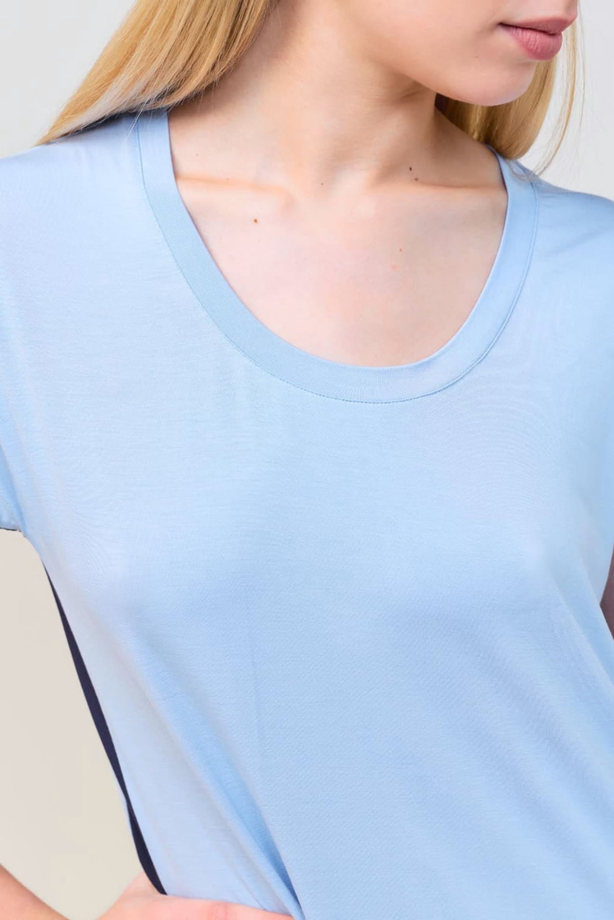 Ashley Bamboo Sleep Tee - Blue - image 4
