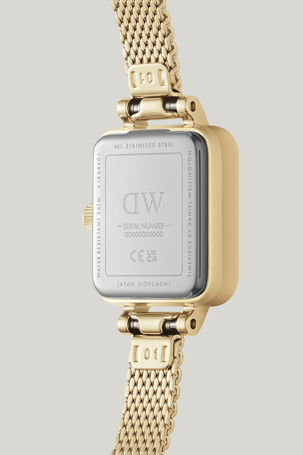 Quadro Mini Evergold Champagne Watch - Gold - image 4
