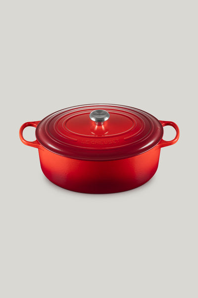 Signature Cast Iron Oval Casserole 35cm - Cerise - image 1