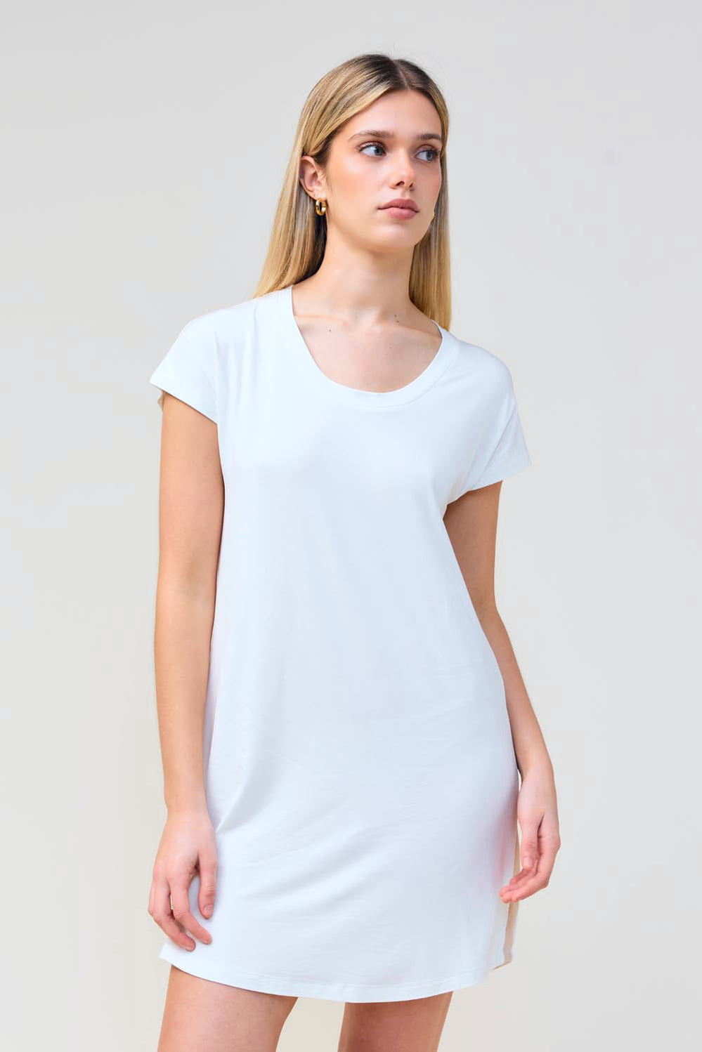 Ashley Bamboo Sleep Tee - Ecru - image 2