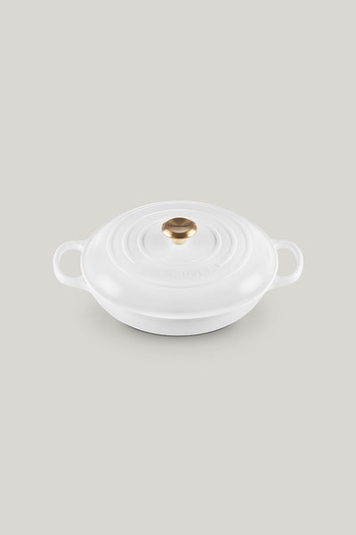 Signature Cast Iron Shallow Casserole 30cm - White - image 1