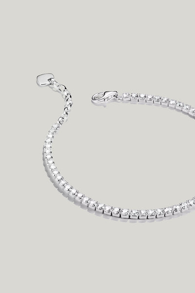Tennis Bracelet With White Zirconia In Silver - Silver - image 3