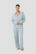 Harlow Bamboo Striped Pj Set - Blue - image 1