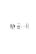 Classic Ear Studs In Silver - Silver - image 1