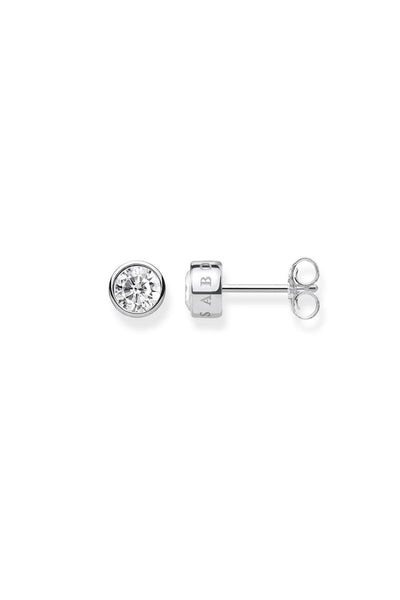 Classic Ear Studs In Silver - Silver - image 1