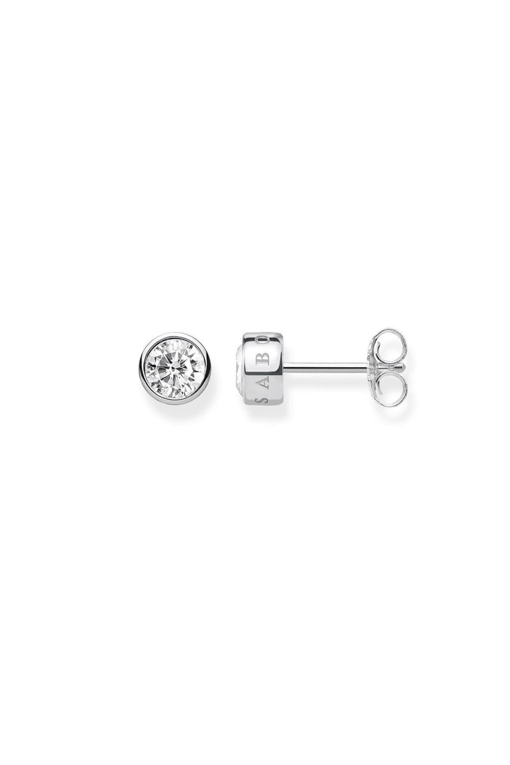Classic Ear Studs In Silver - Silver - image 1
