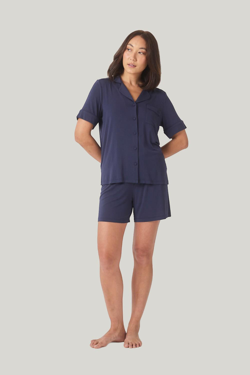 Matilda Bamboo Short Pj - Navy - image 4