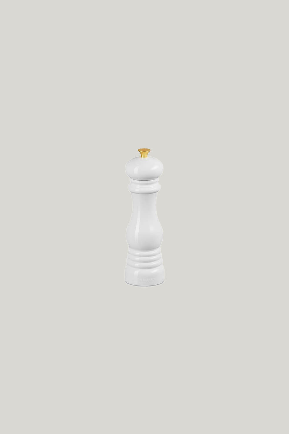 Pepper Mill 21cm With Gold Knob - White - image 1