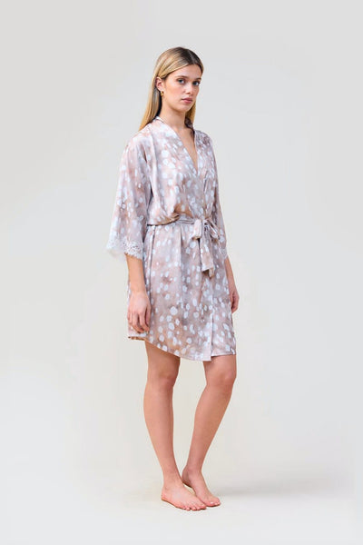 Hadley Brown Spot Robe - Brown - image 2