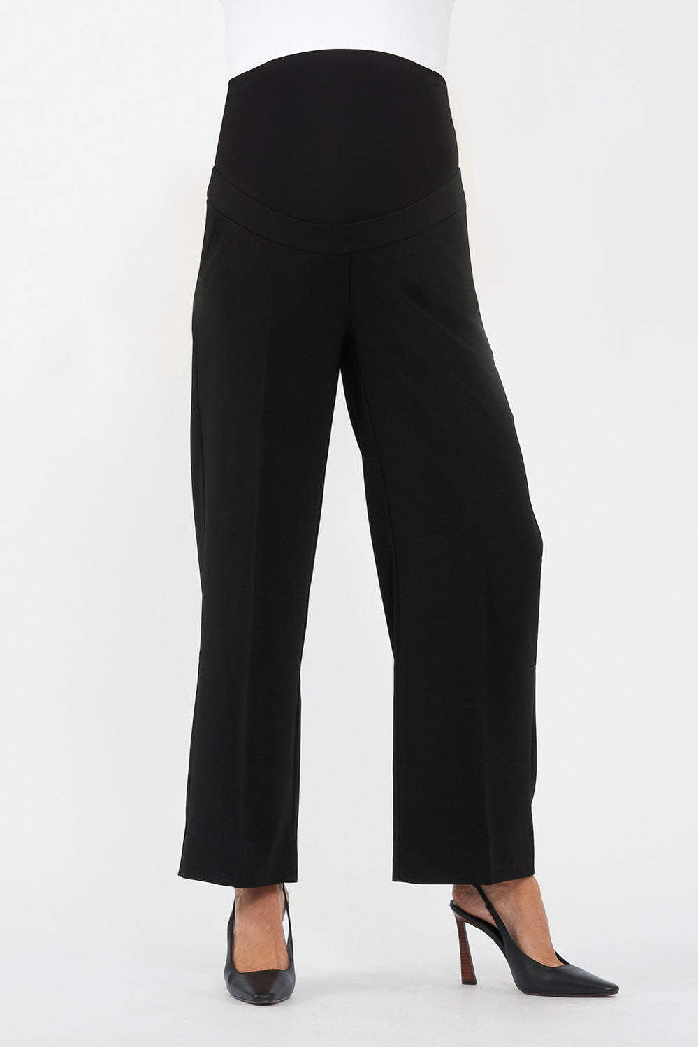 Alexa Wide Leg Maternity Pant - Black - image 2