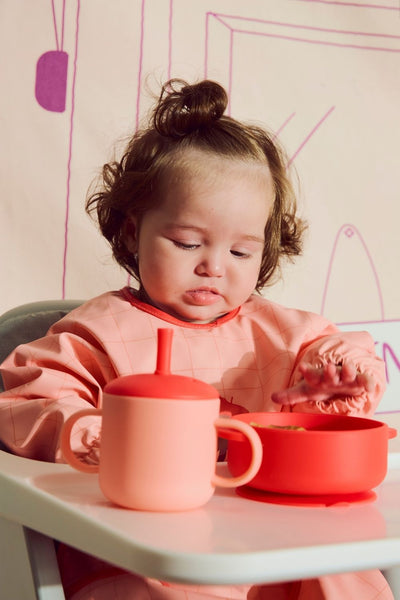 Fun Firsts Silicone Straw Cup - Peach - image 3