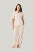 Sybill Cotton Long Pj Set - Beige - image 1