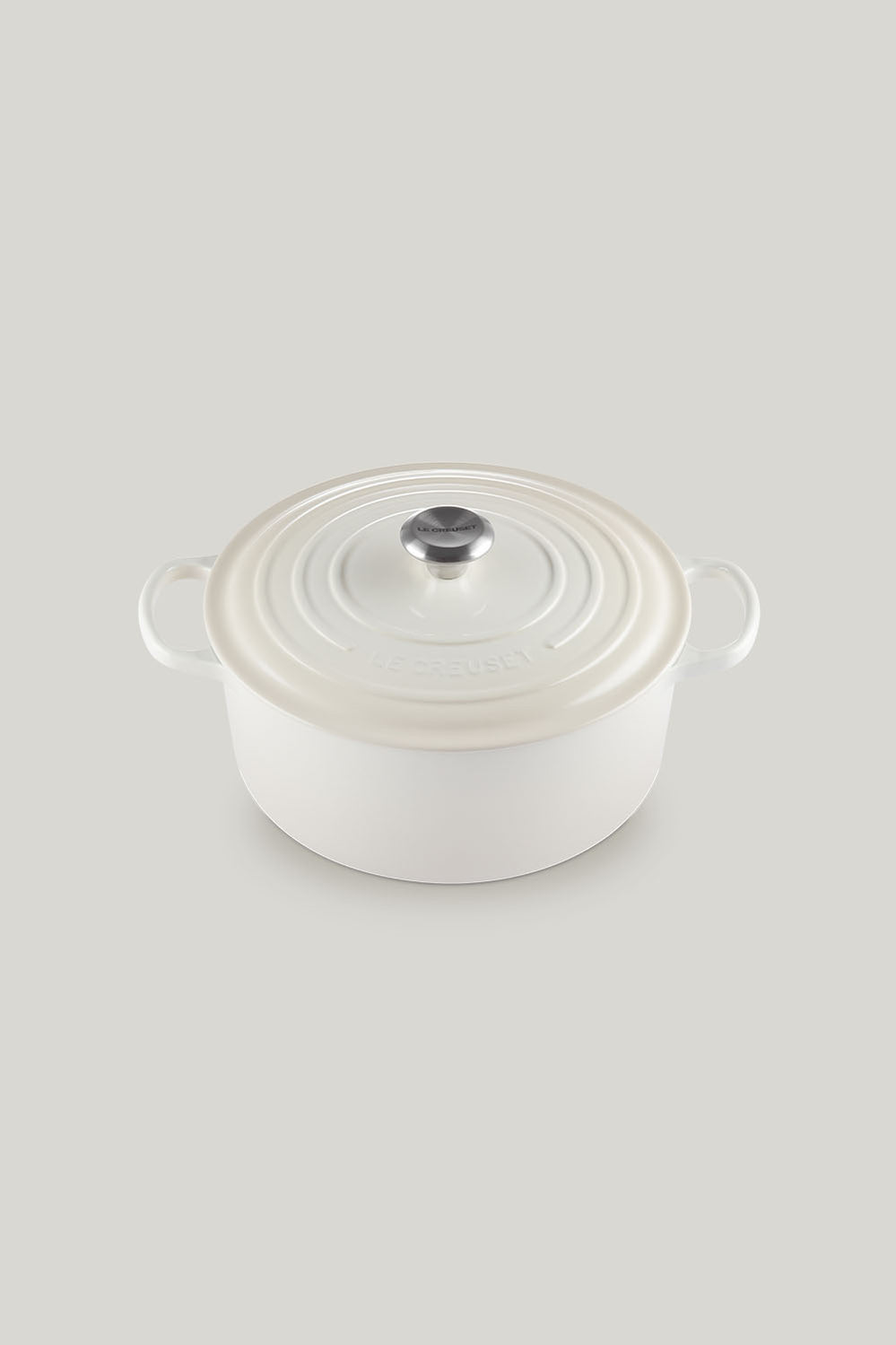 Signature Cast Iron Round Casserole 28cm - Meringue - image 1