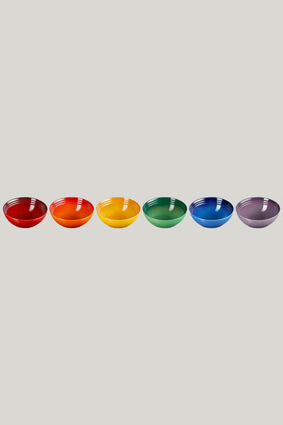 Stoneware Rainbow Set Of 6 Cereal Bowls 22cm - Rainbow - image 4