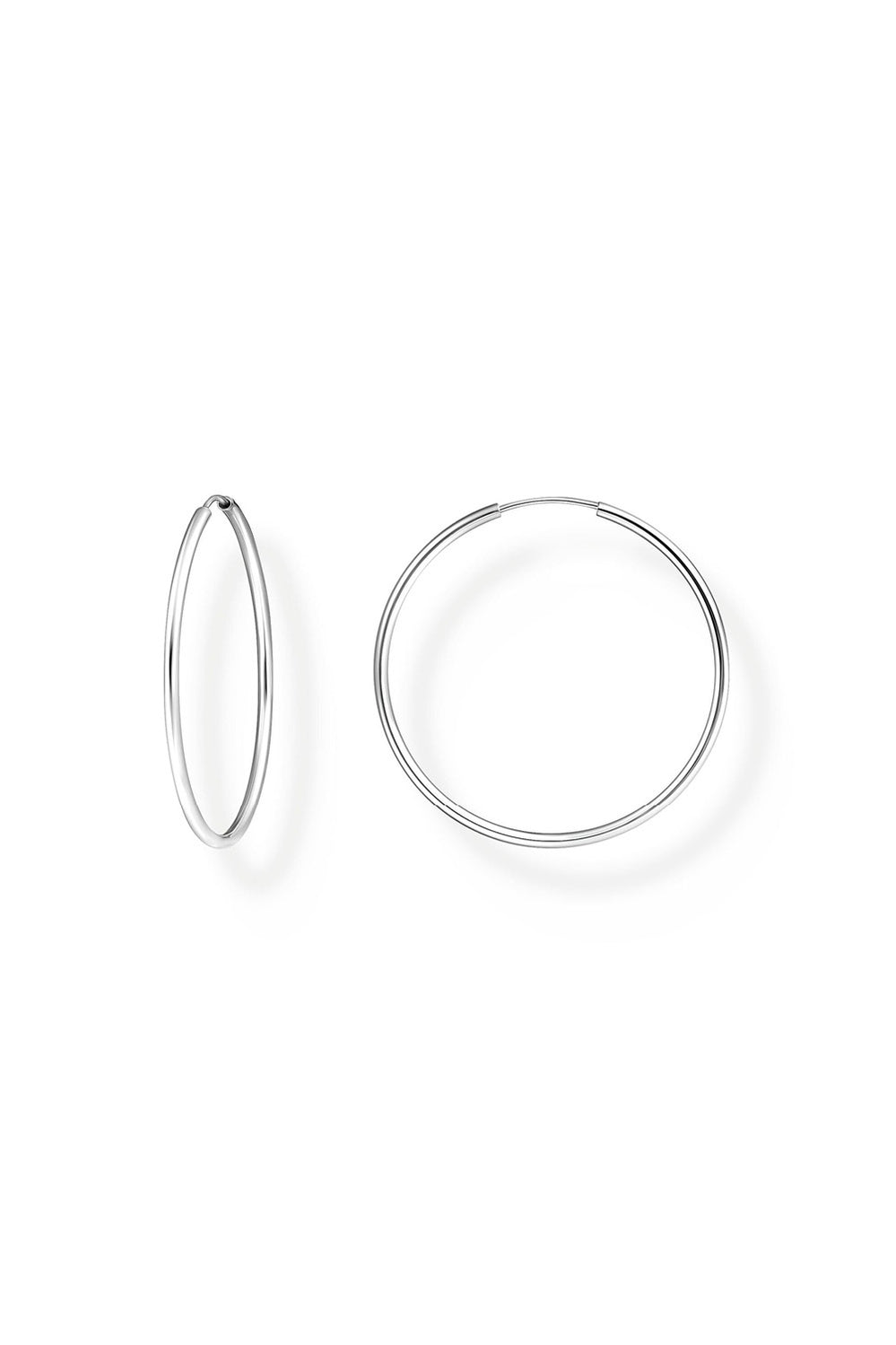 Essential Medium Hoop Earrings In Silver - Silver - image 1