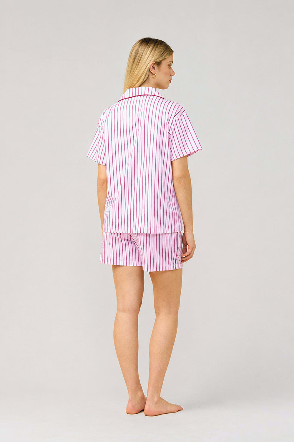 Poppy Stripe Short Pj Set - Pink - image 4