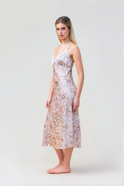 Melody Brown Spot Nightie - Brown - image 2