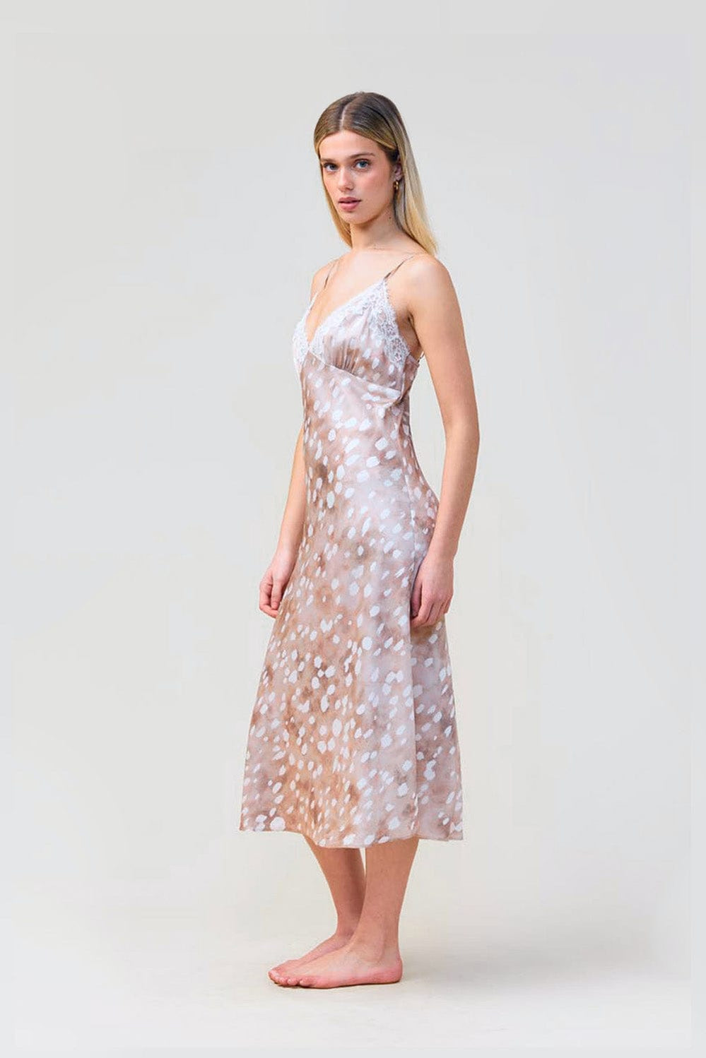 Melody Brown Spot Nightie - Brown - image 2