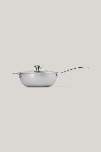 Signature Stainless Steel 3ply Non Stick Chefs Pan 24cm - Stainless Steel - image 2