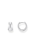 Tapered Hoop Earrings In Silver - Silver - image 1