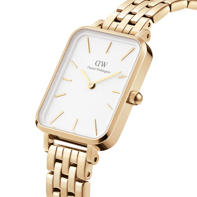 Quadro 20x26 5-link Gold & White Watch - Gold - image 3