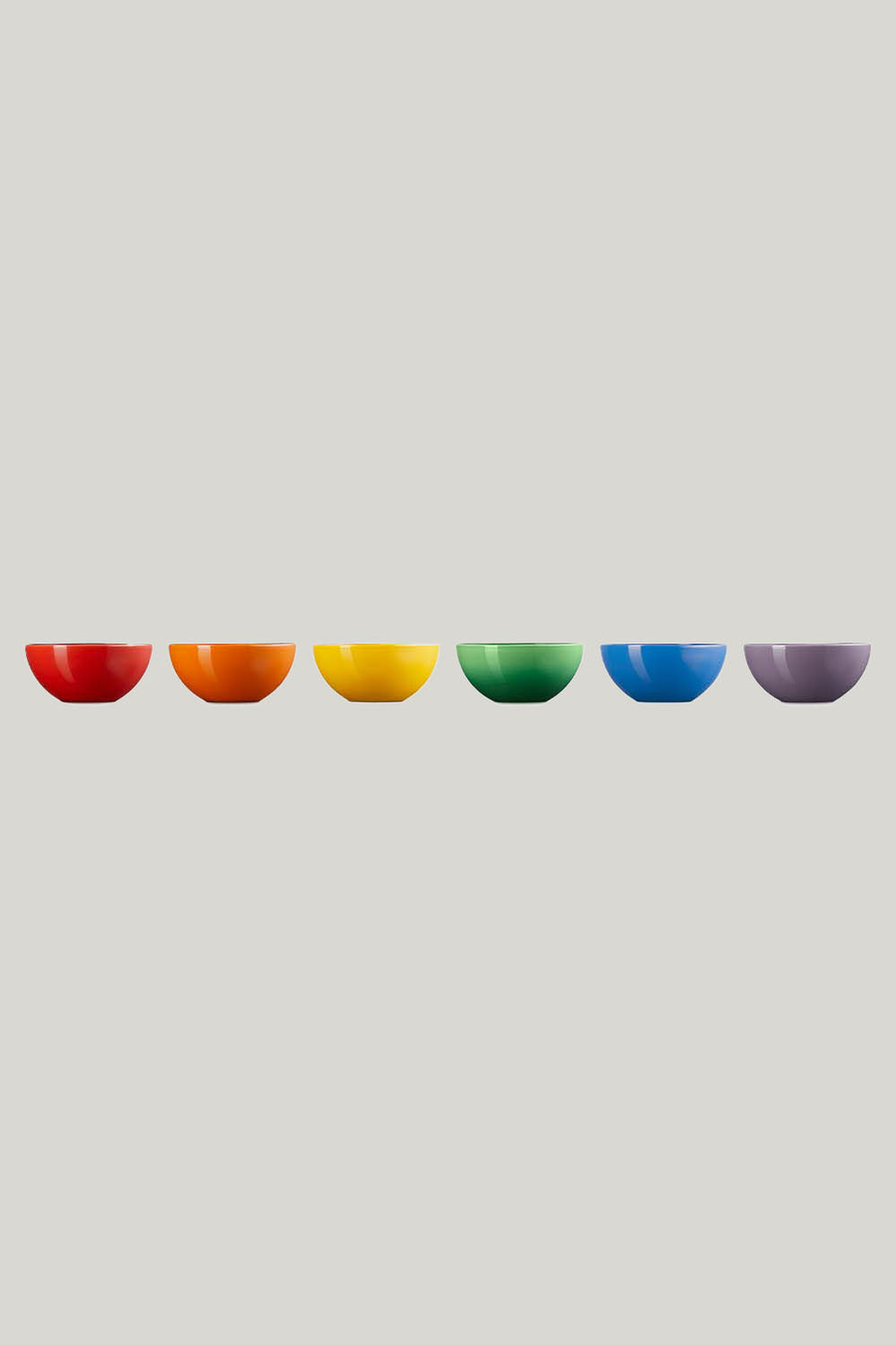 Stoneware Rainbow Set Of 6 Snack Bowls - Rainbow - image 2