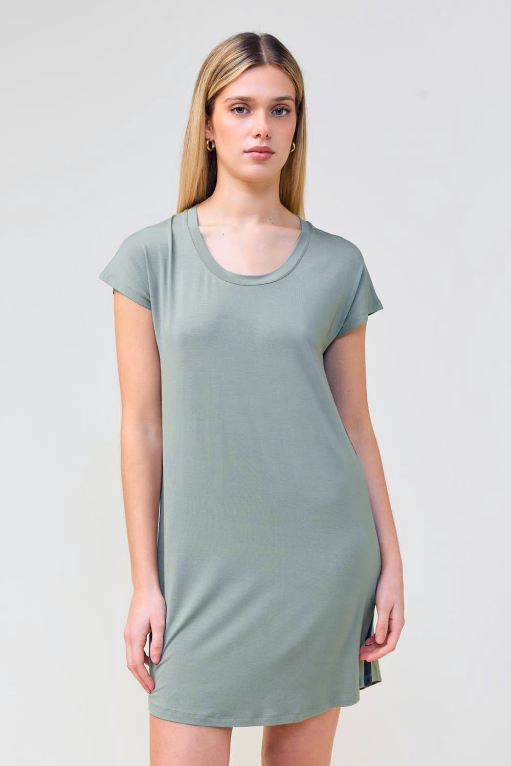 Ashley Bamboo Sleep Tee - Olive - image 4