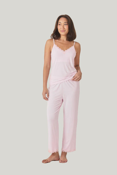 Britt Bamboo Lace Cami Long Pj - Pink - image 4