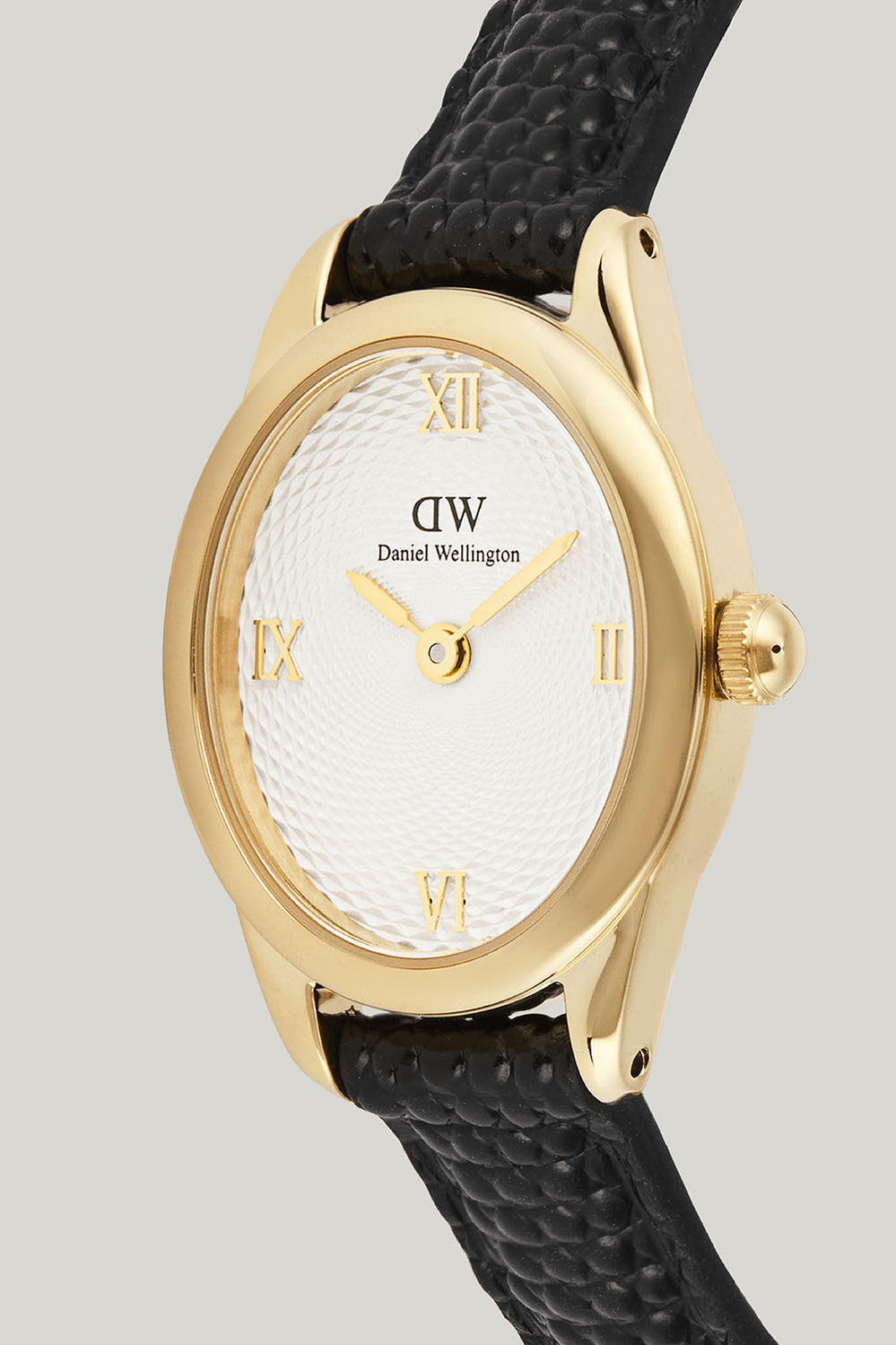 Ophelia Mini Black Leather & Gold Watch - Gold - image 3