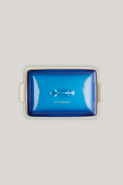 Stoneware Heritage Covered Rectangular Dish 33cm - Azure Blue - image 3