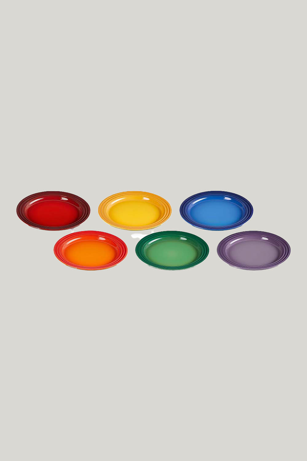 Stoneware Rainbow Set Of 6 Salad Plates 22cm - Rainbow - image 2