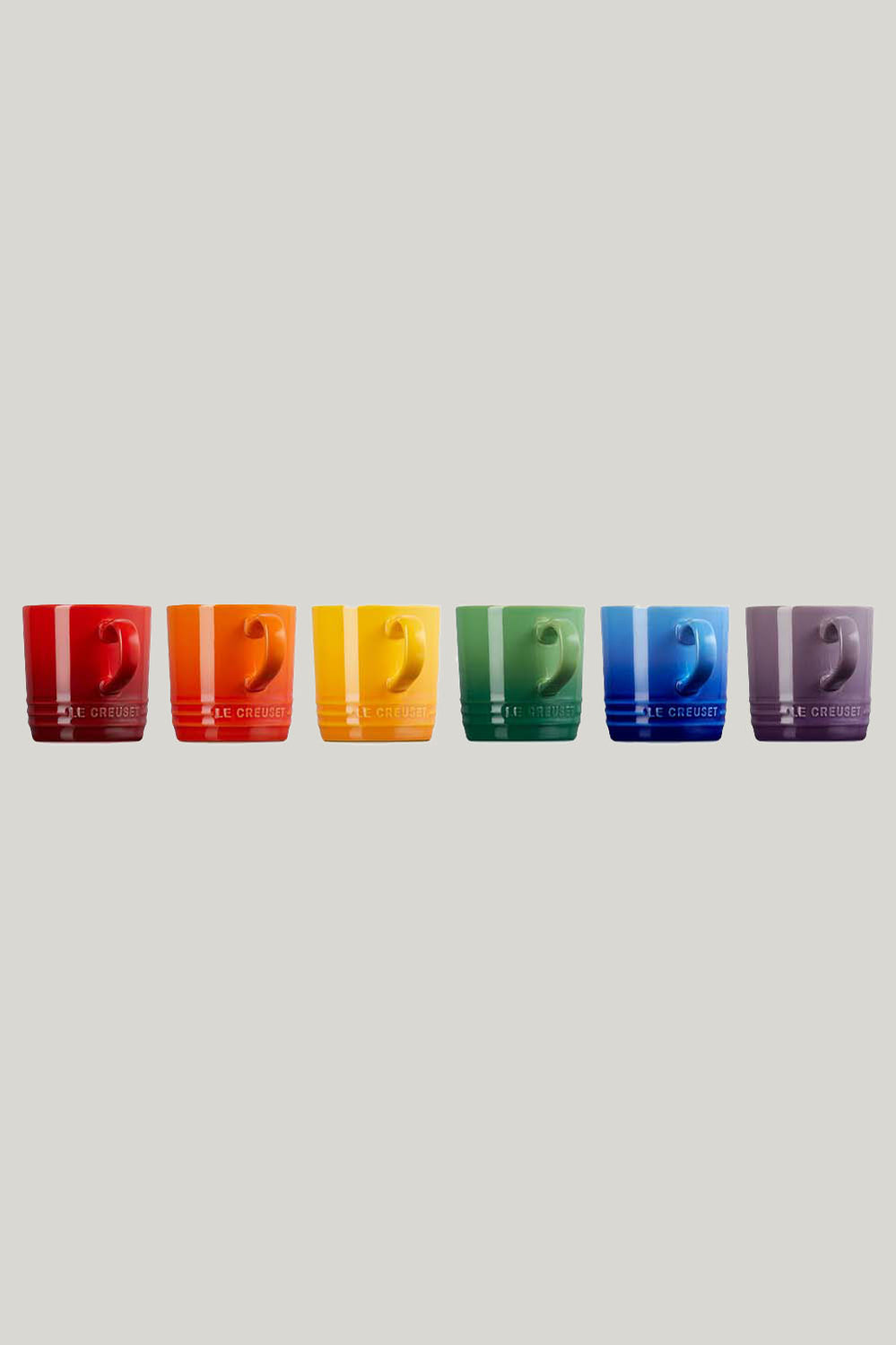 Stoneware Rainbow Set Of 6 Mugs 200ml - Rainbow - image 2