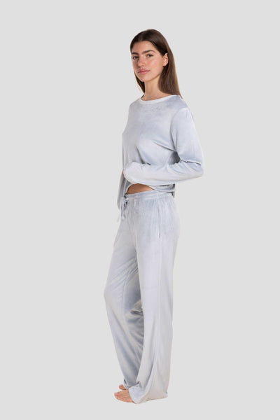 Thea Velour Long Lounge Set - Blue - image 3