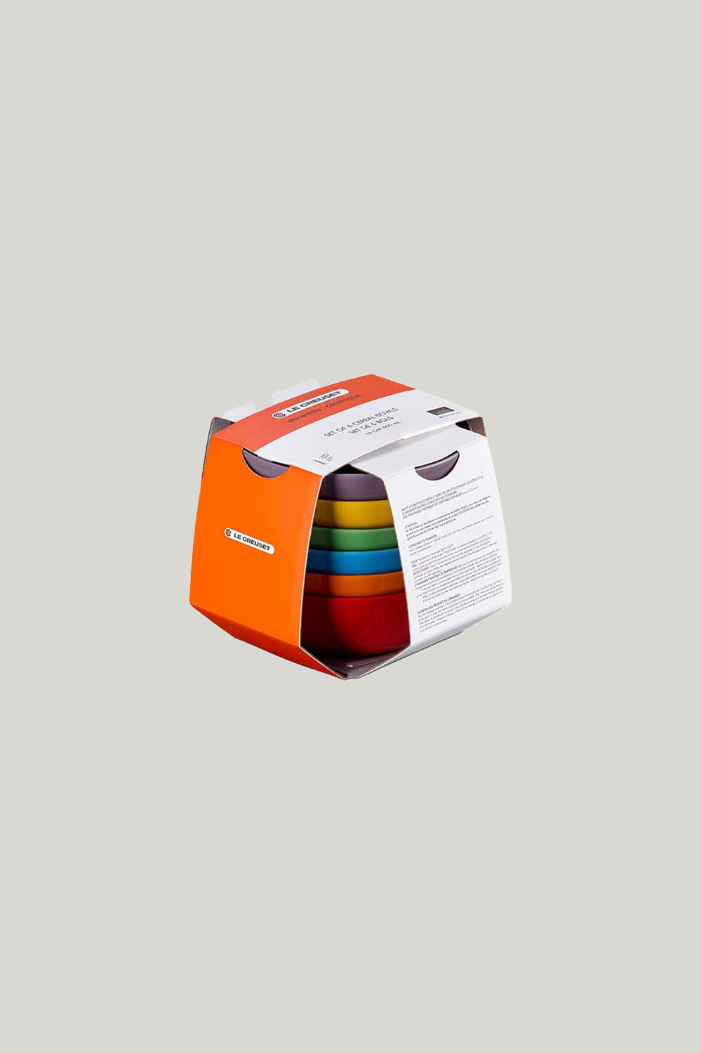 Stoneware Rainbow Set Of 6 Cereal Bowls 22cm - Rainbow - image 1