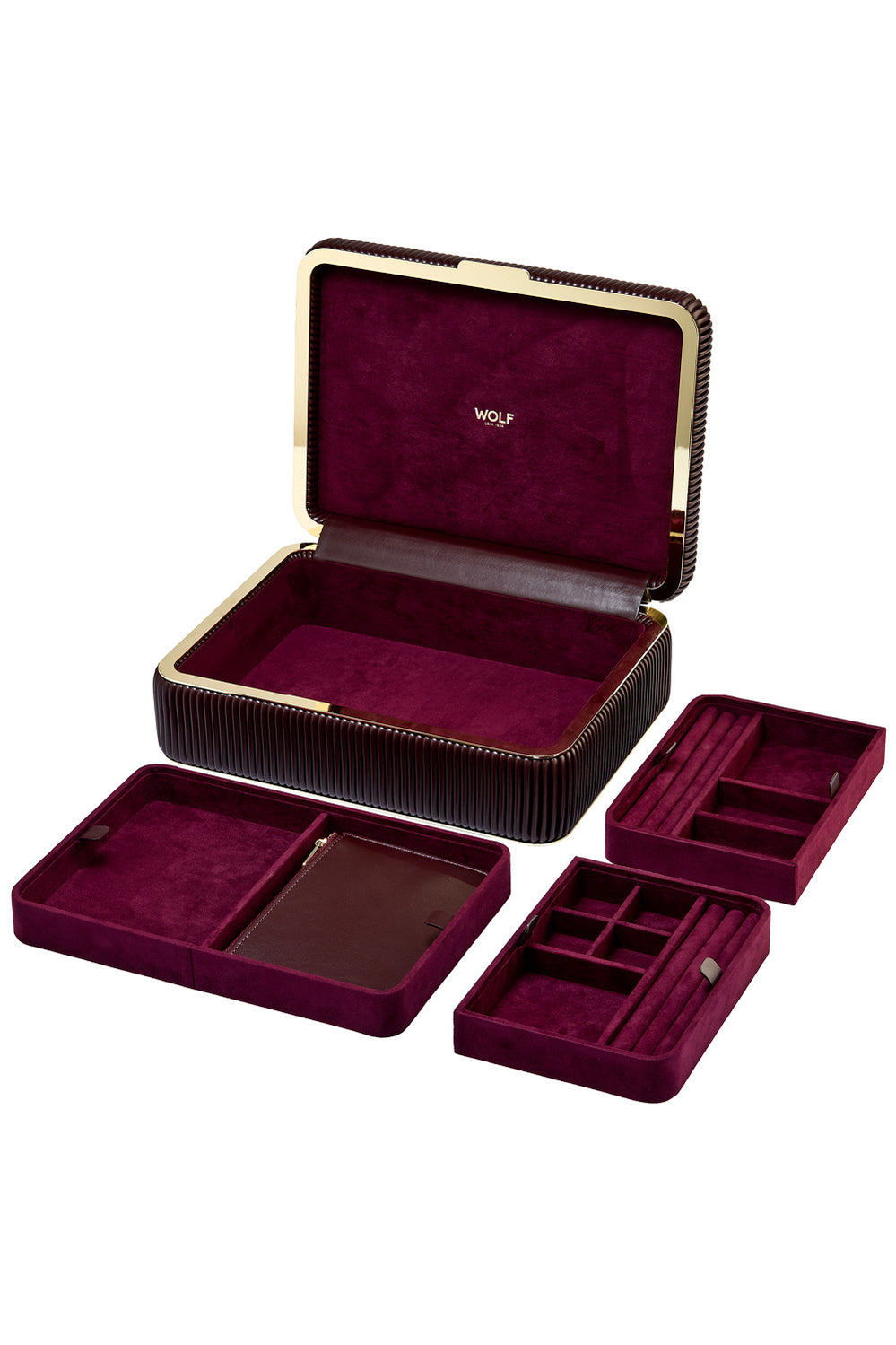 Bella Medium Jewellery Box Bordeaux - Burgundy - image 2