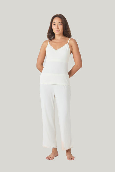 Britt Bamboo Lace Cami Long Pj - Ecru - image 1