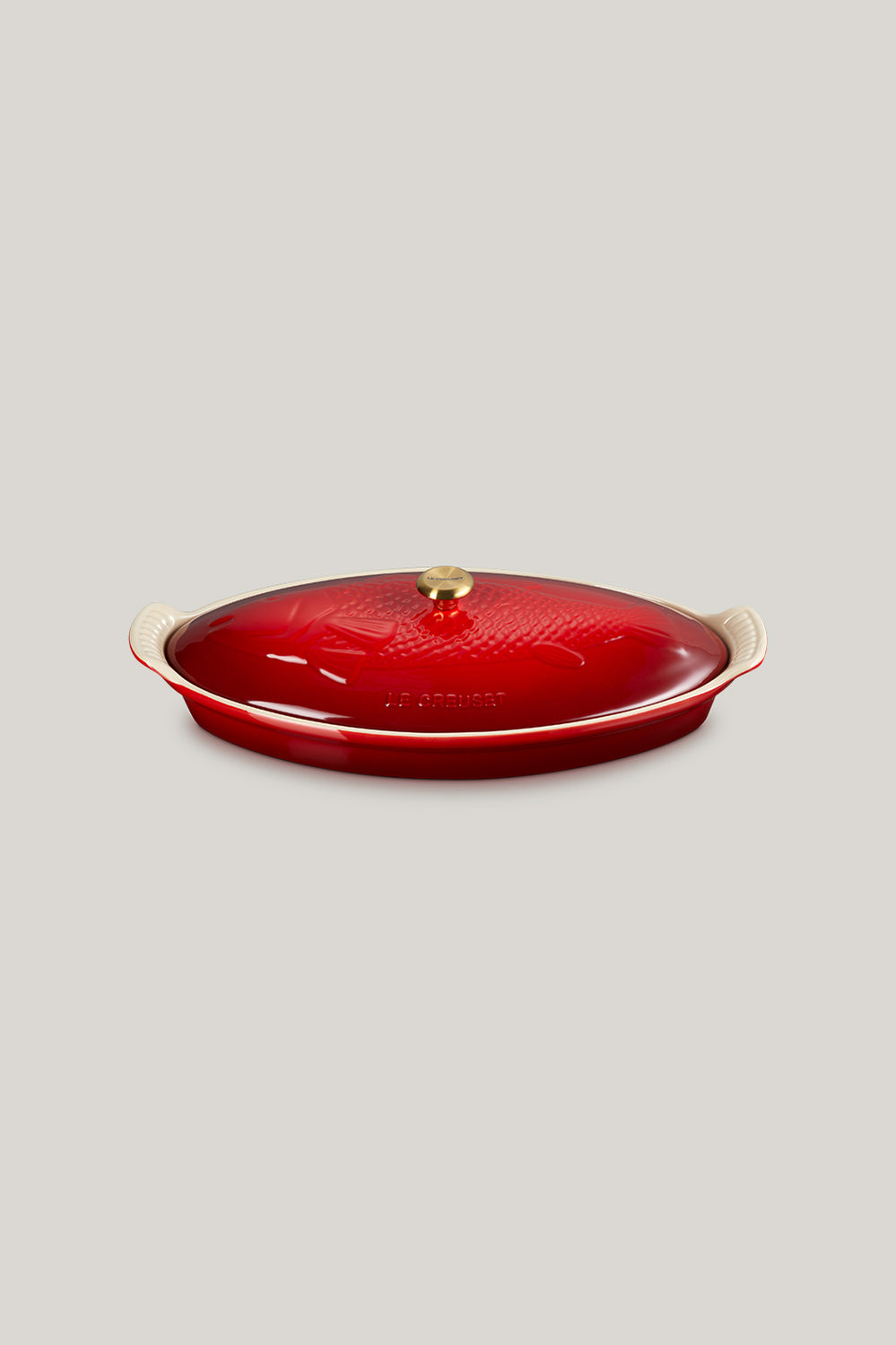 Stoneware Heritage Fish Baker 1.6 L - Cerise - image 1