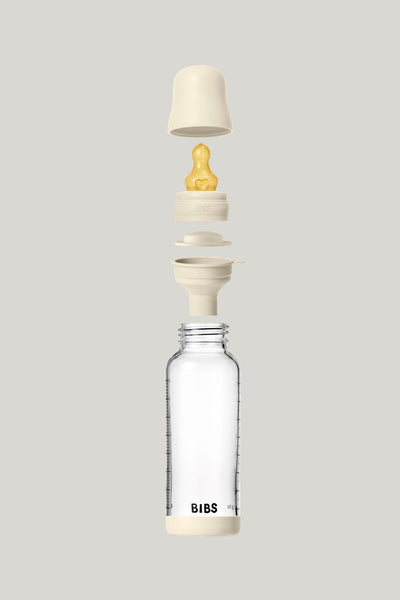 Glass Baby Bottle 240ml Latex - Ivory - Ivory - image 3