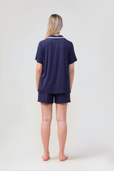 Allegra Short Bamboo Pj Set - Navy - image 3